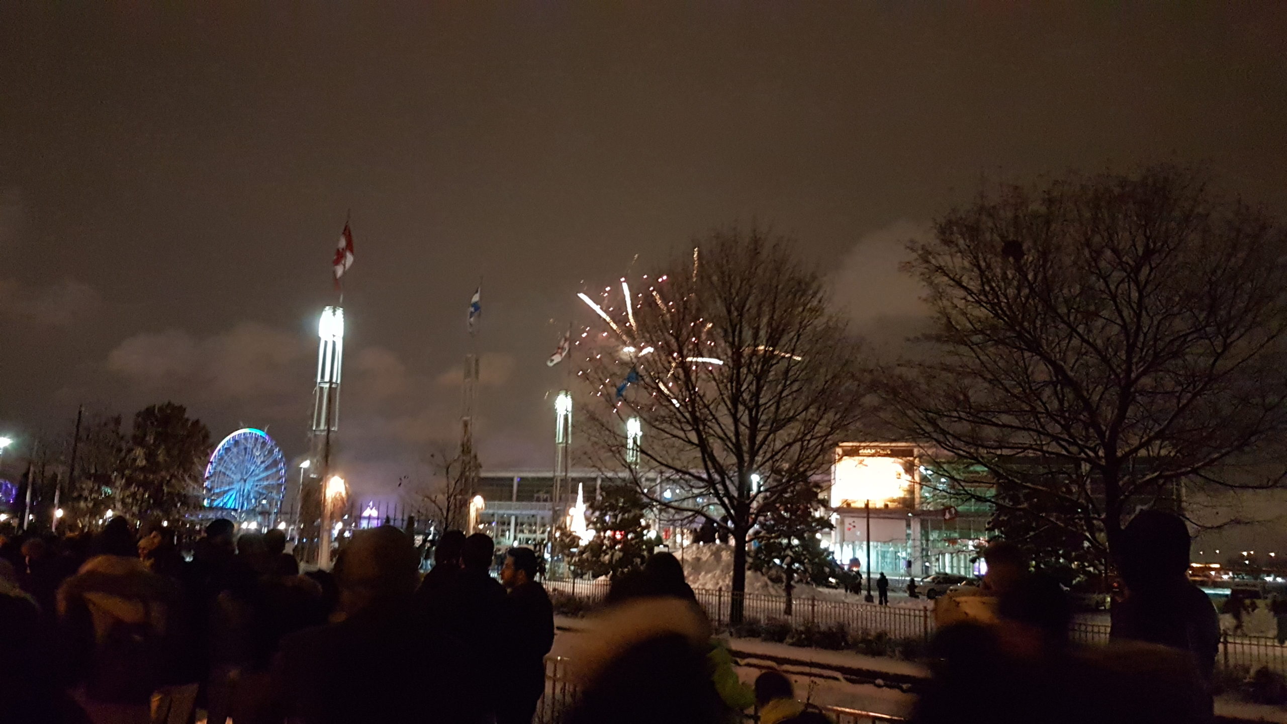 Feu d'artifice nouvel an 2019 Montréal.