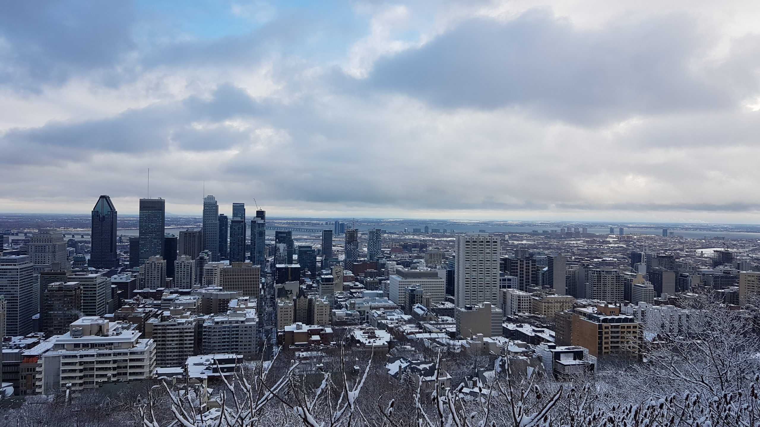 Vue depuis le belvédère du Mont Royal Montréal.
