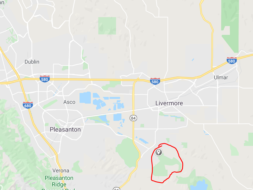 situation géographique dy sycamore park LIvermore Californie