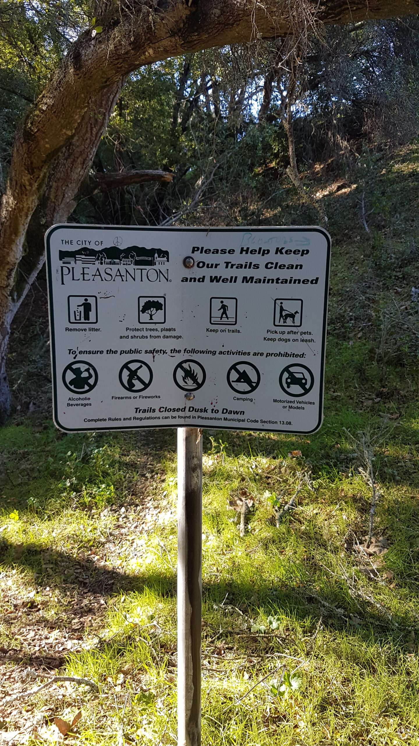 règles du parc pleasanton californie